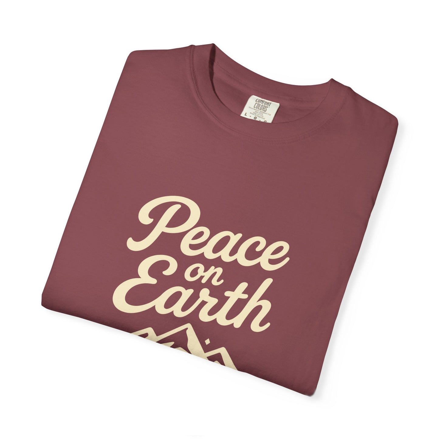 Peace on Earth - Beige Copy, Unisex Garment-Dyed T-Shirt, comfort T-Shirt