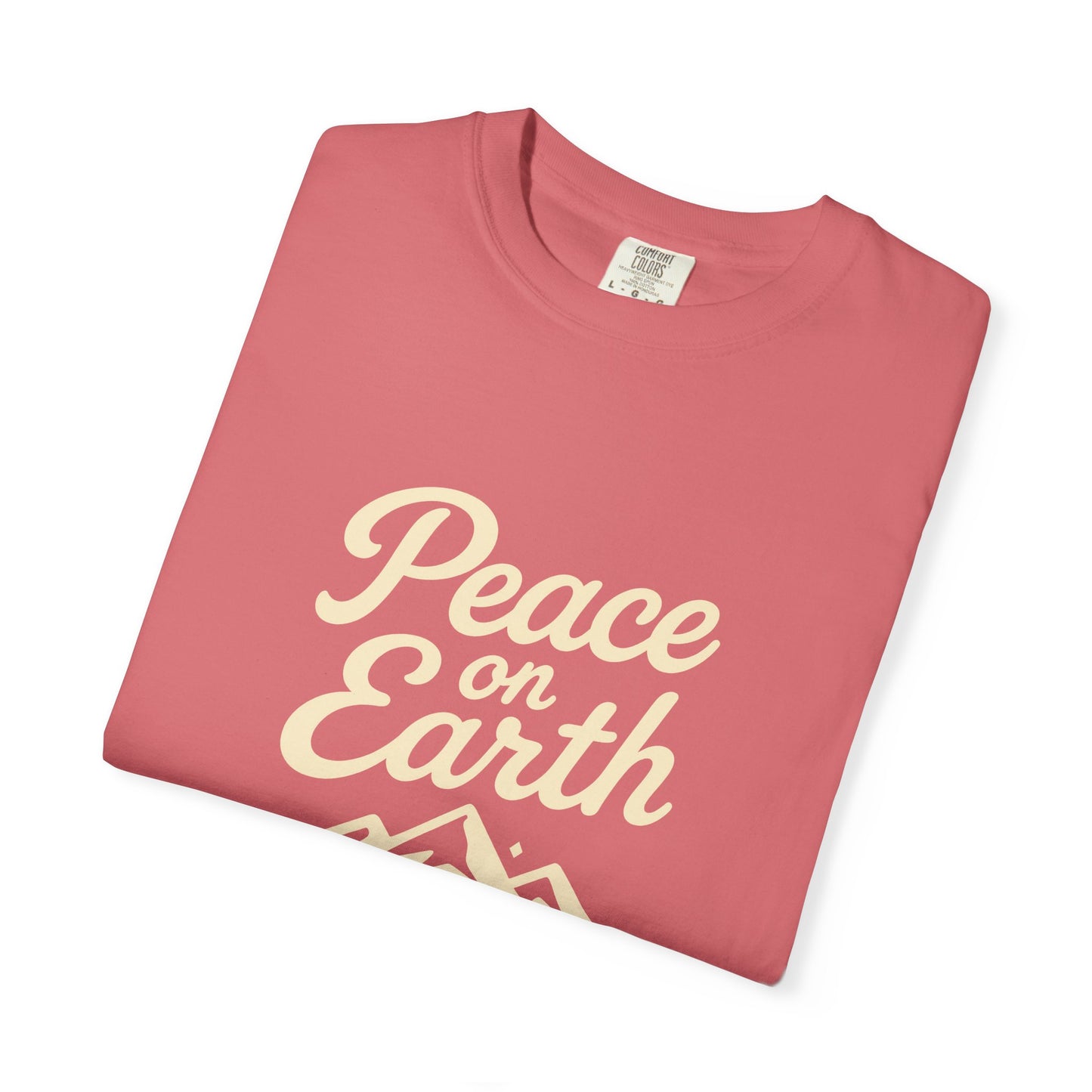 Peace on Earth - Beige Copy, Unisex Garment-Dyed T-Shirt, comfort T-Shirt