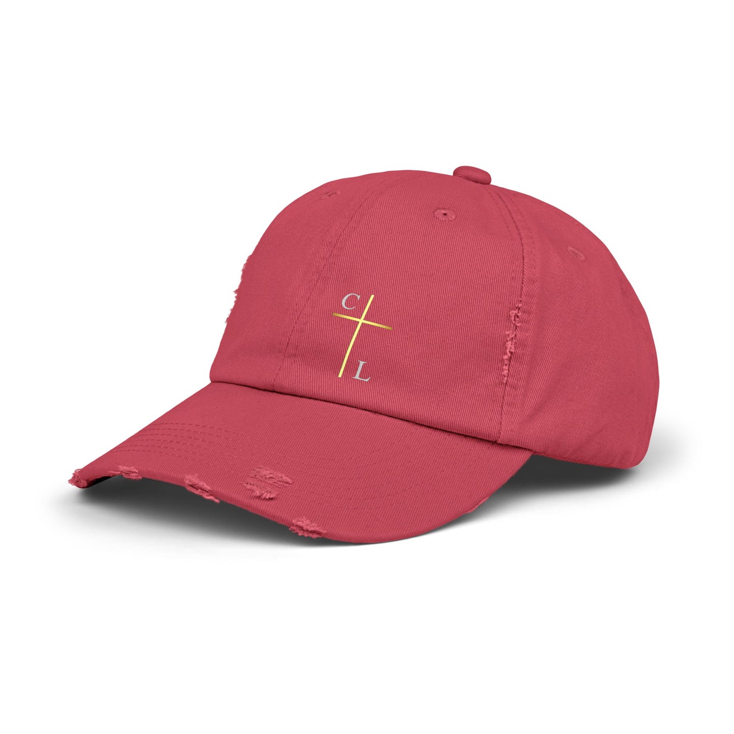 Unisex Distressed Cap with C/L Logo