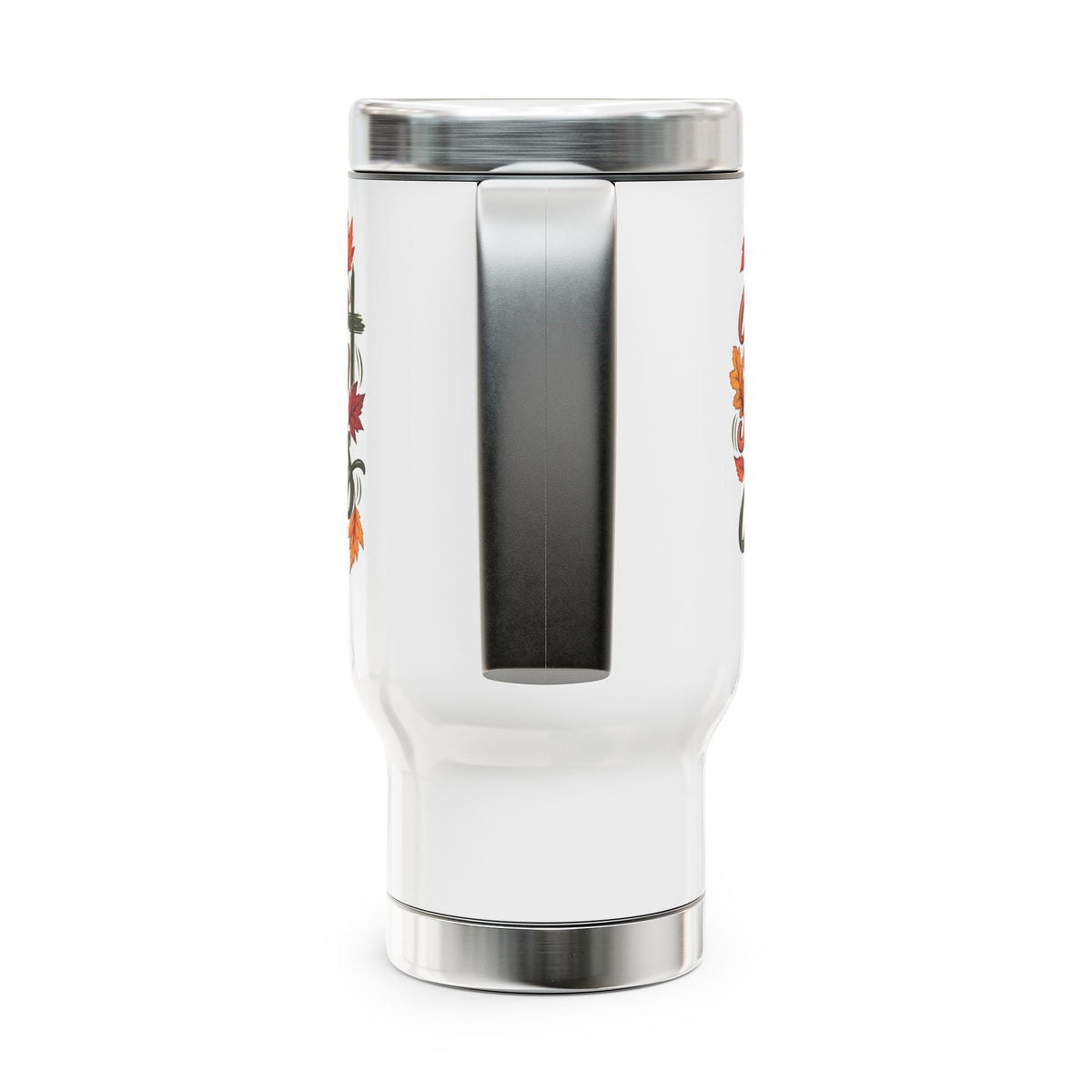 Travel Mug — "Fall for Jesus" Autumn Leaves Stainless Steel 14oz