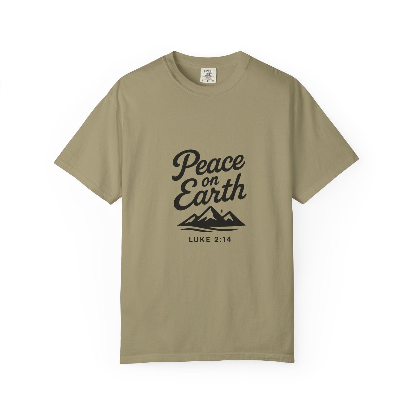 Peace on Earth Unisex T-shirt - Black Copy, Inspirational Graphic Tee for Nature Lovers, Christians, Faith