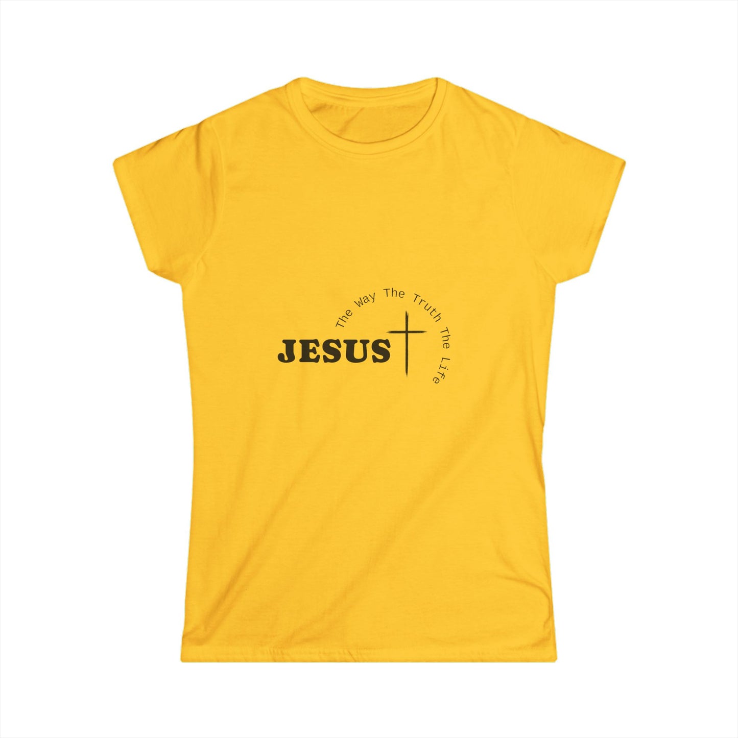 Women's Softstyle Cute Tee - Jesus, The Way, The Truth, The Life