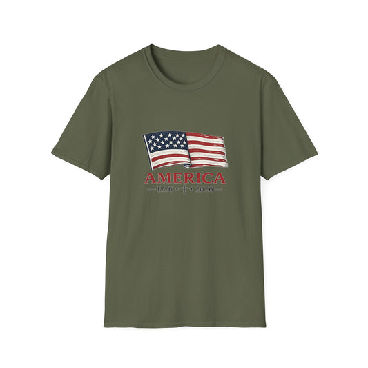 America 1776‑2026 Flag Graphic T-Shirt - Unisex