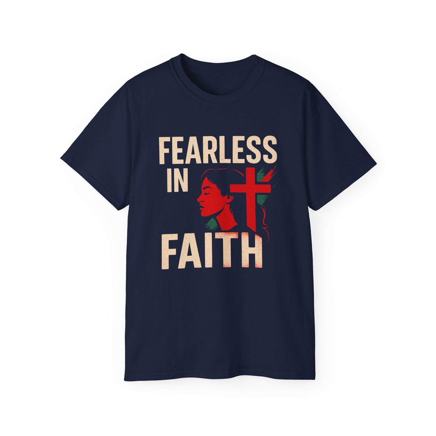 Fearless in Faith Tee, Inspirational T-Shirt, Gifts for Her, Christian Apparel, Faith-Based Wear, Unisex Cotton Tee