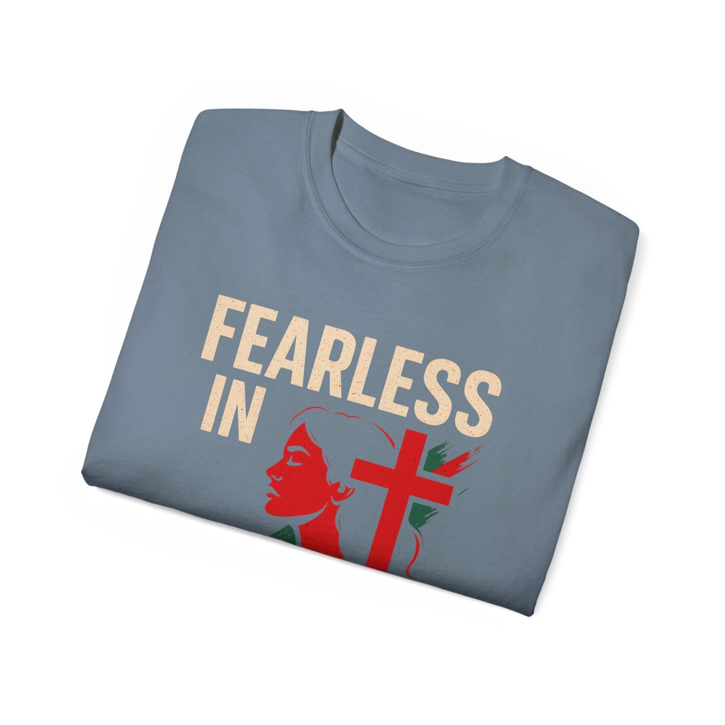 Fearless in Faith Tee, Inspirational T-Shirt, Gifts for Her, Christian Apparel, Faith-Based Wear, Unisex Cotton Tee