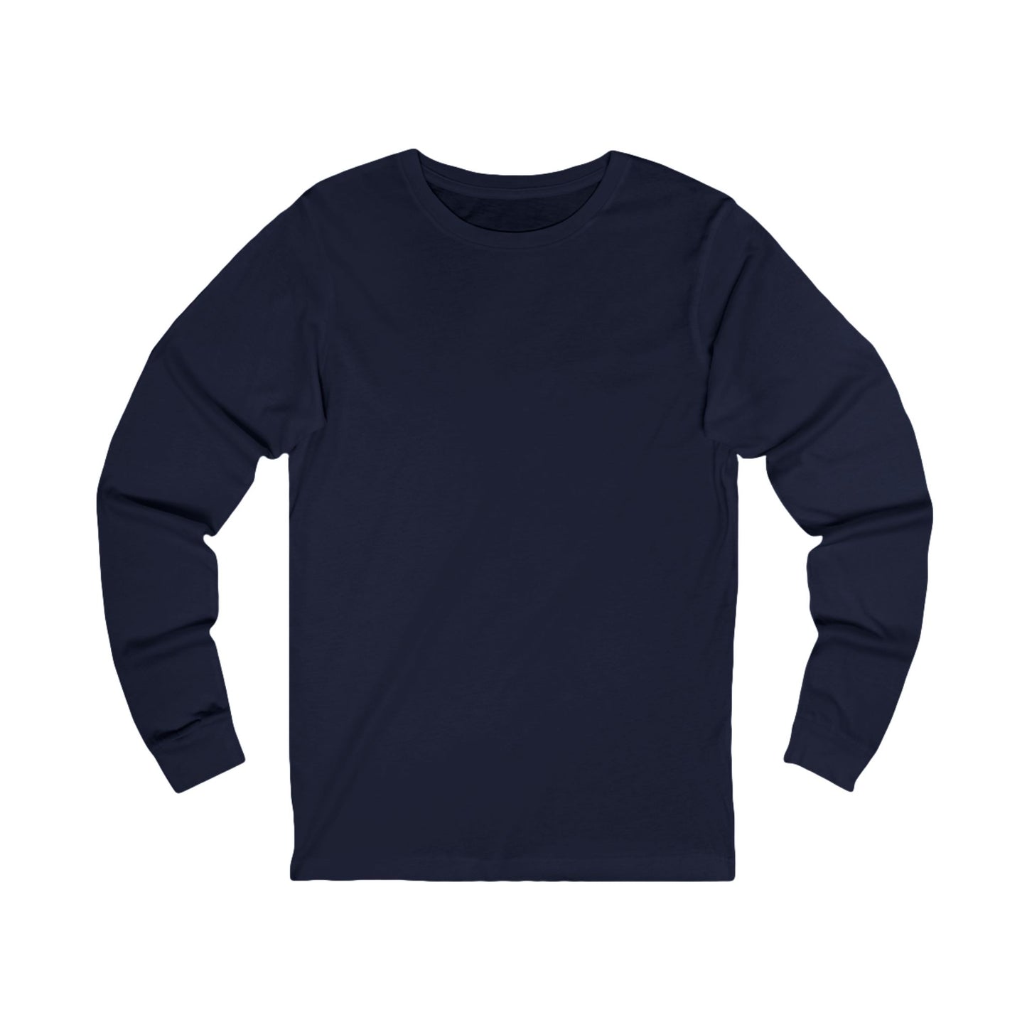Be Still Mountain Long Sleeve Tee — Psalm 46:10 Inspirational Christian Shirt - print on backside