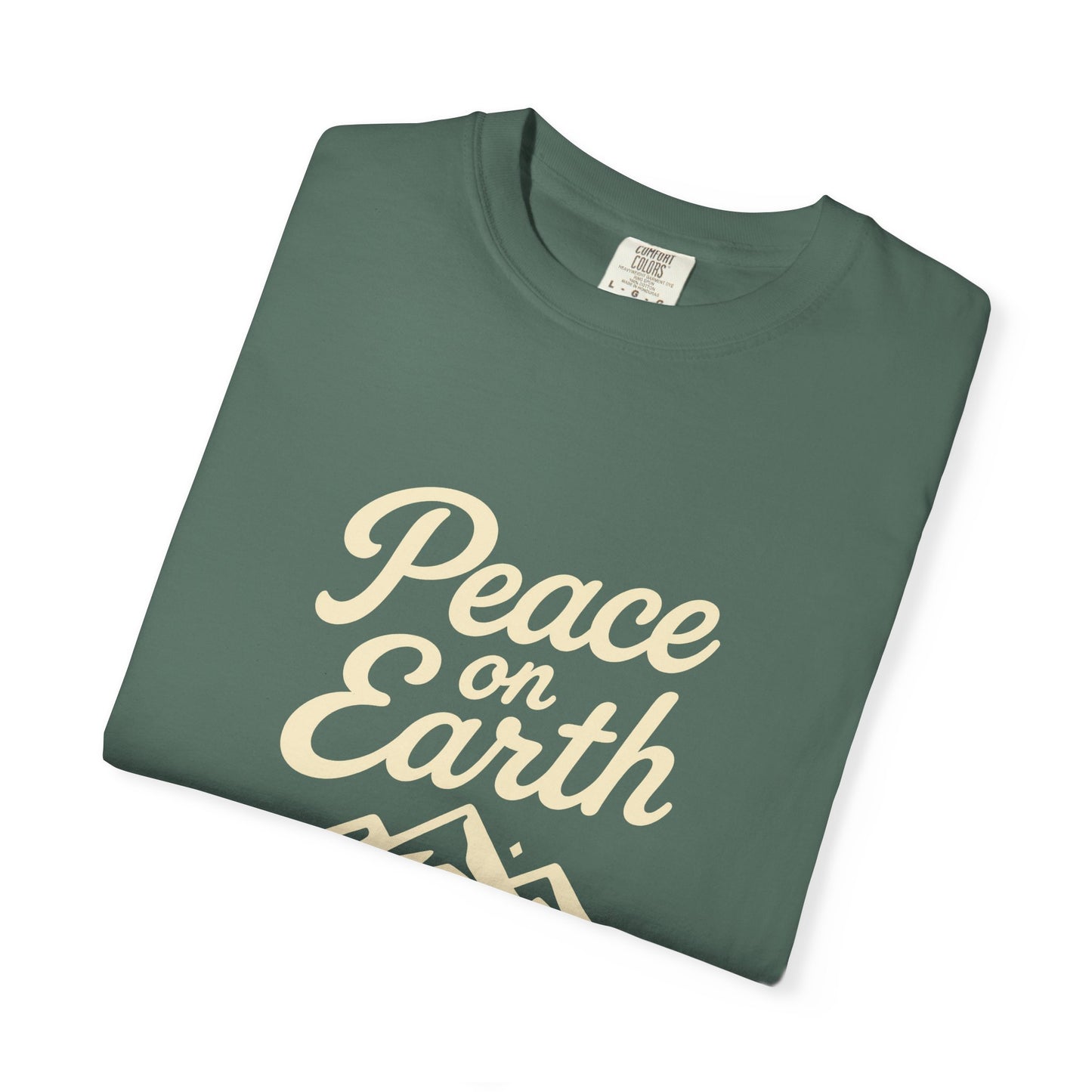 Peace on Earth - Beige Copy, Unisex Garment-Dyed T-Shirt, comfort T-Shirt