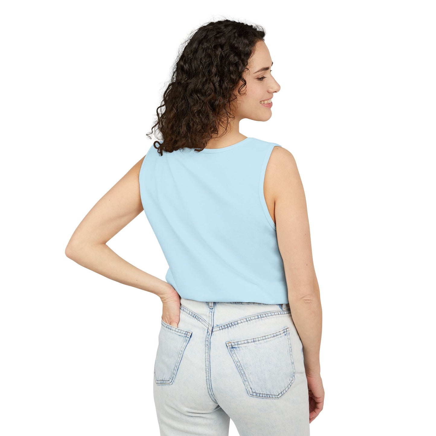 Unisex Garment- Cute Dyed Tank Top with Gray ChristLife logo