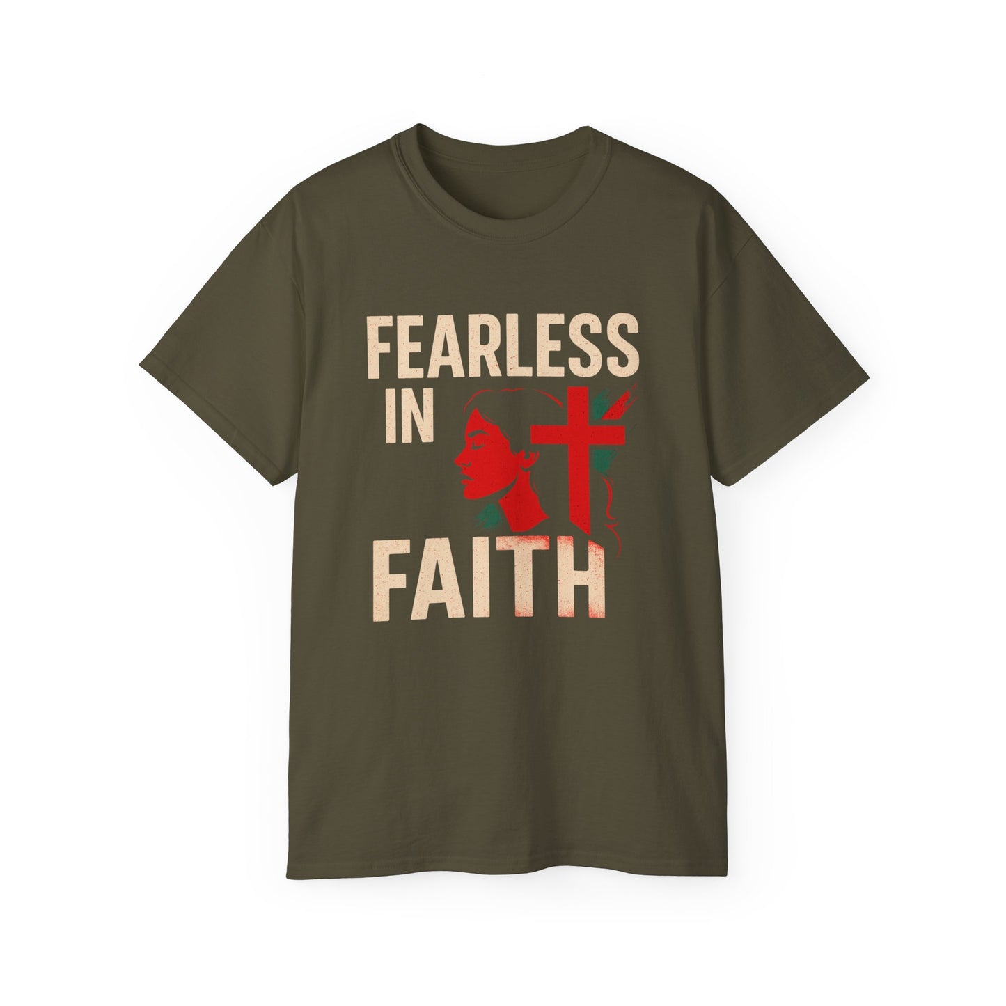 Fearless in Faith Tee, Inspirational T-Shirt, Gifts for Her, Christian Apparel, Faith-Based Wear, Unisex Cotton Tee