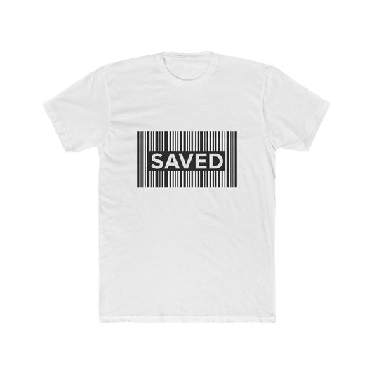 Saved Barcode T‑Shirt — Christian Faith Graphic Tee, Unisex