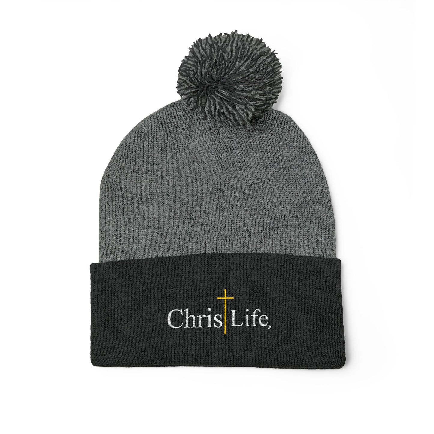 Cozy Embroidered Pom-Pom Knit Winter Beanie - ChristLife