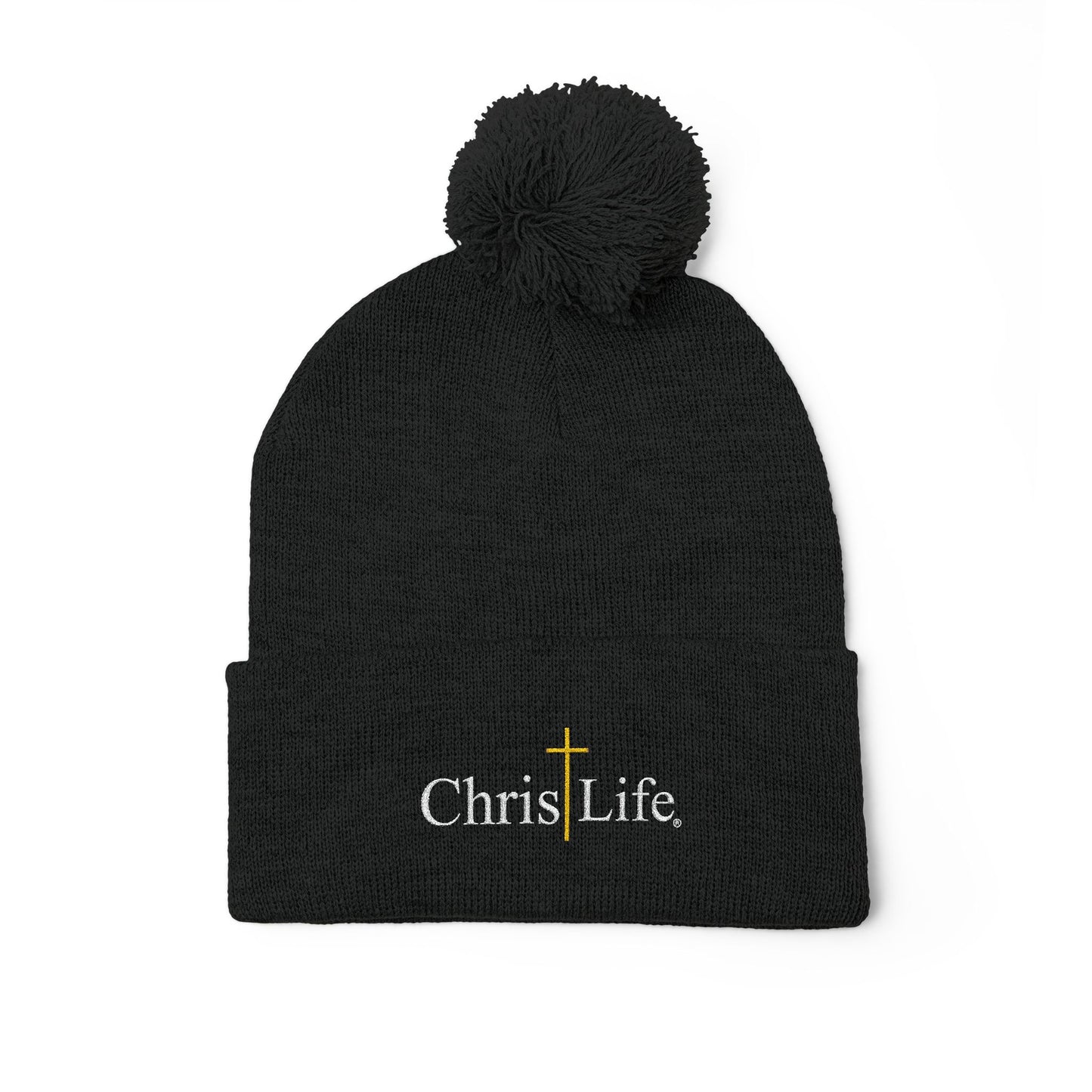 Cozy Embroidered Pom-Pom Knit Winter Beanie - ChristLife