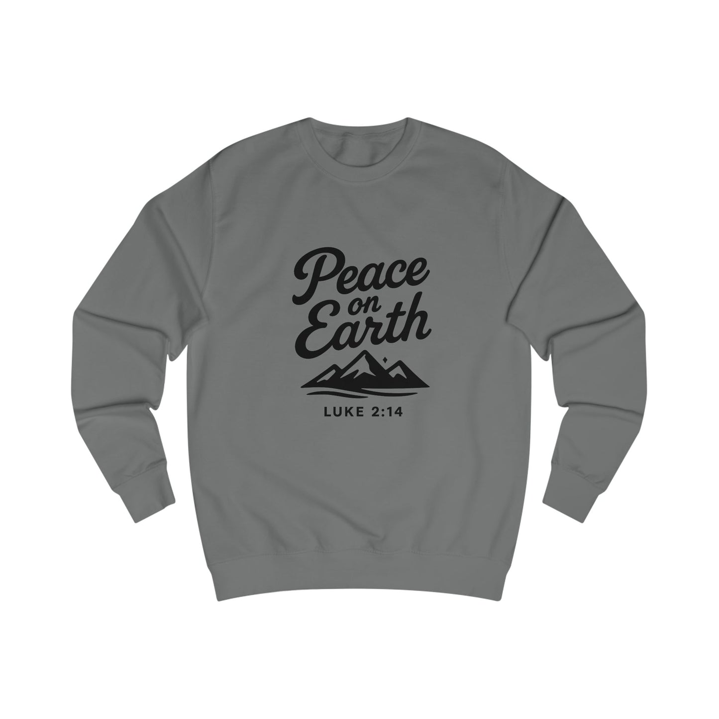 Peace on Earth Unisex Sweatshirt - Black Copy, Cozy, Holiday