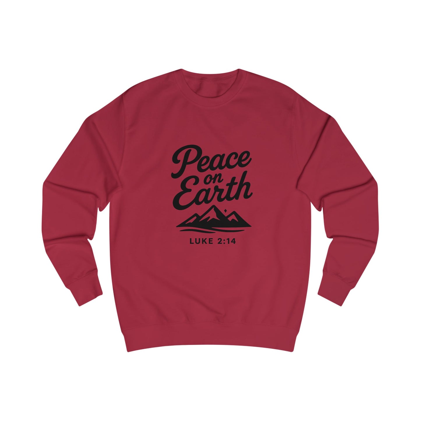 Peace on Earth Unisex Sweatshirt - Black Copy, Cozy, Holiday