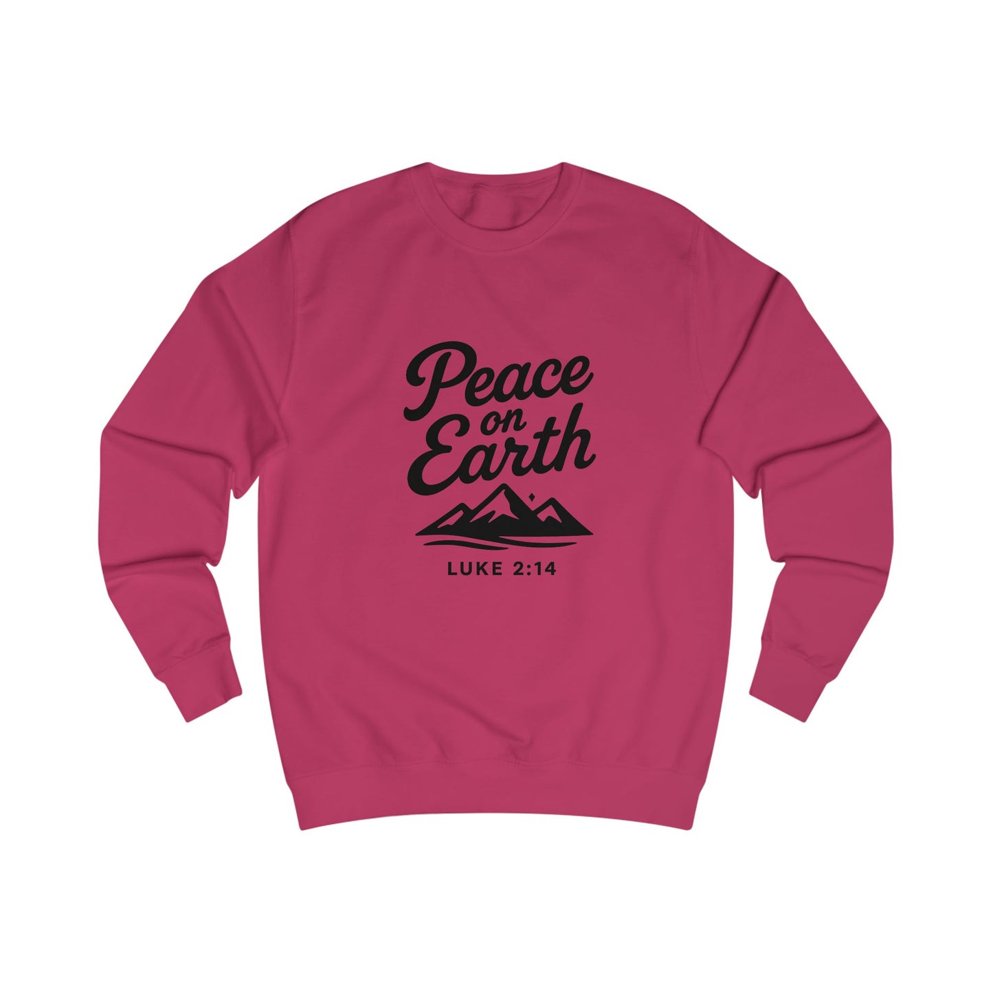 Peace on Earth Unisex Sweatshirt - Black Copy, Cozy, Holiday