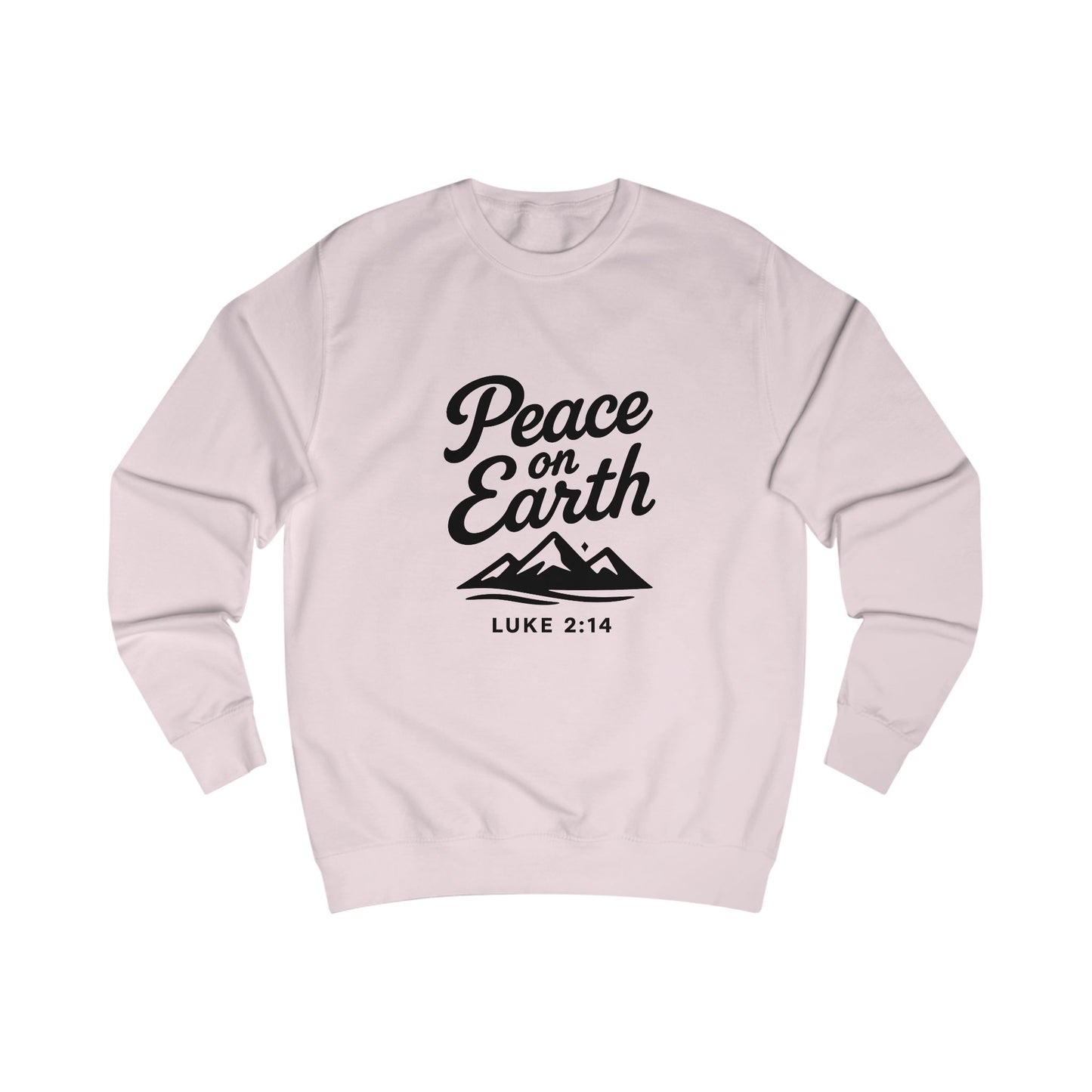 Peace on Earth Unisex Sweatshirt - Black Copy, Cozy, Holiday