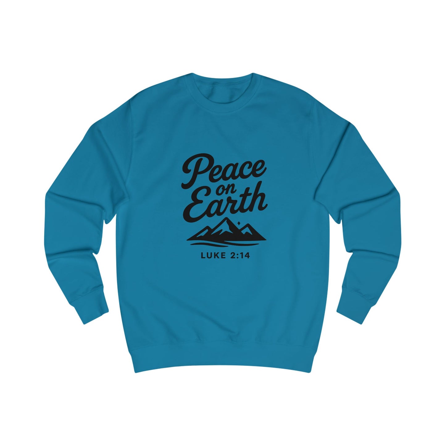 Peace on Earth Unisex Sweatshirt - Black Copy, Cozy, Holiday