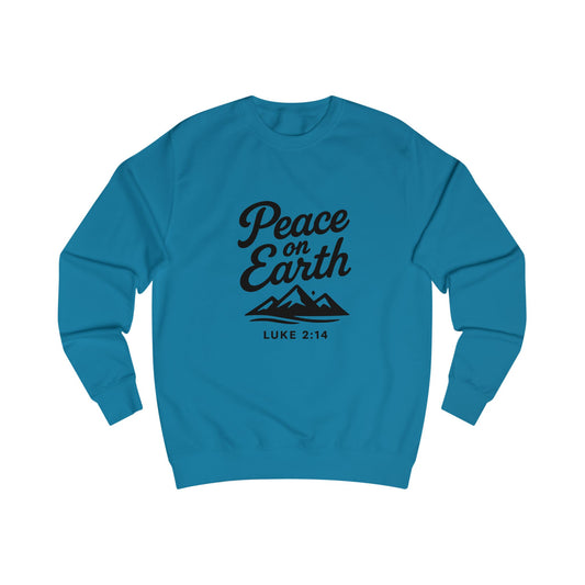 Peace on Earth Unisex Sweatshirt - Black Copy, Cozy, Holiday