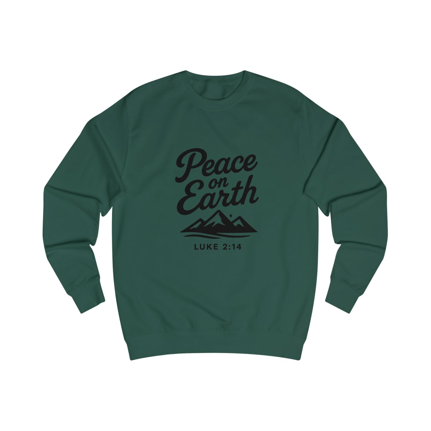 Peace on Earth Unisex Sweatshirt - Black Copy, Cozy, Holiday