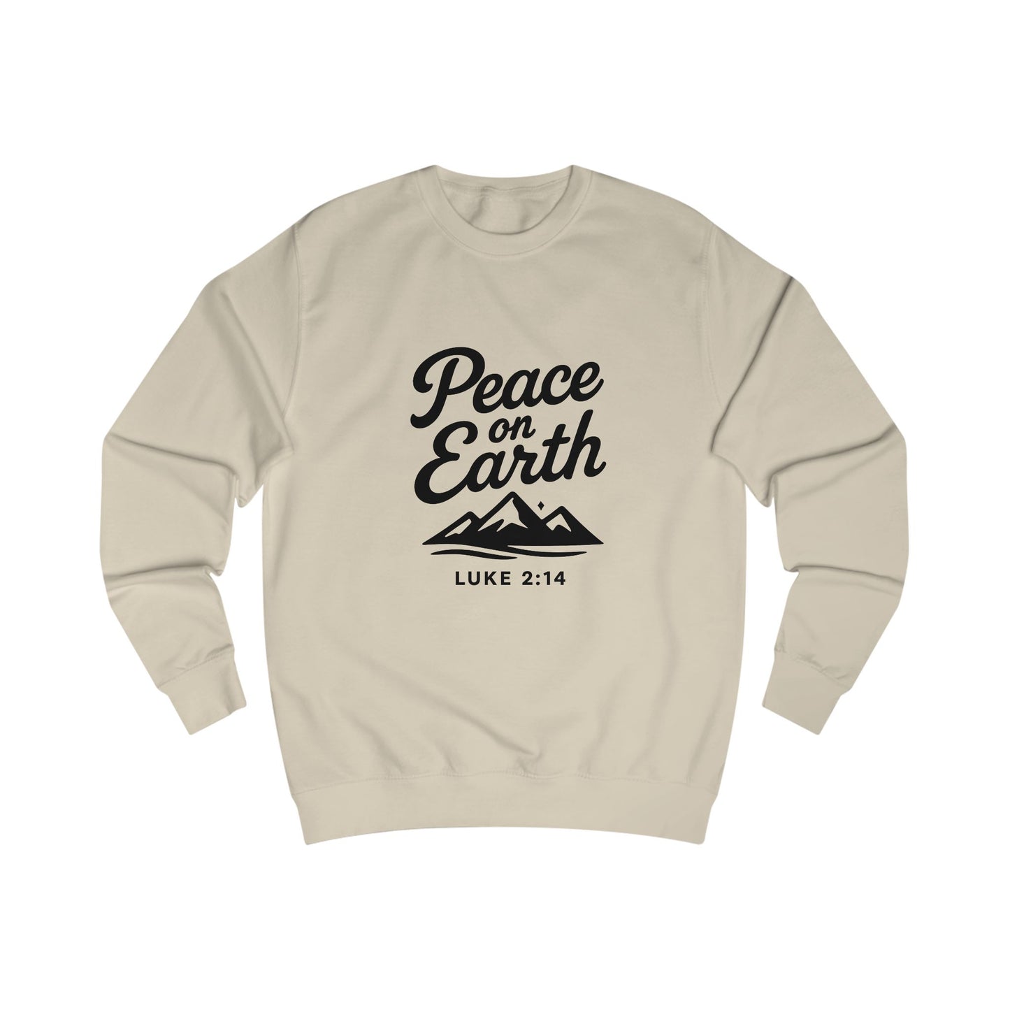Peace on Earth Unisex Sweatshirt - Black Copy, Cozy, Holiday