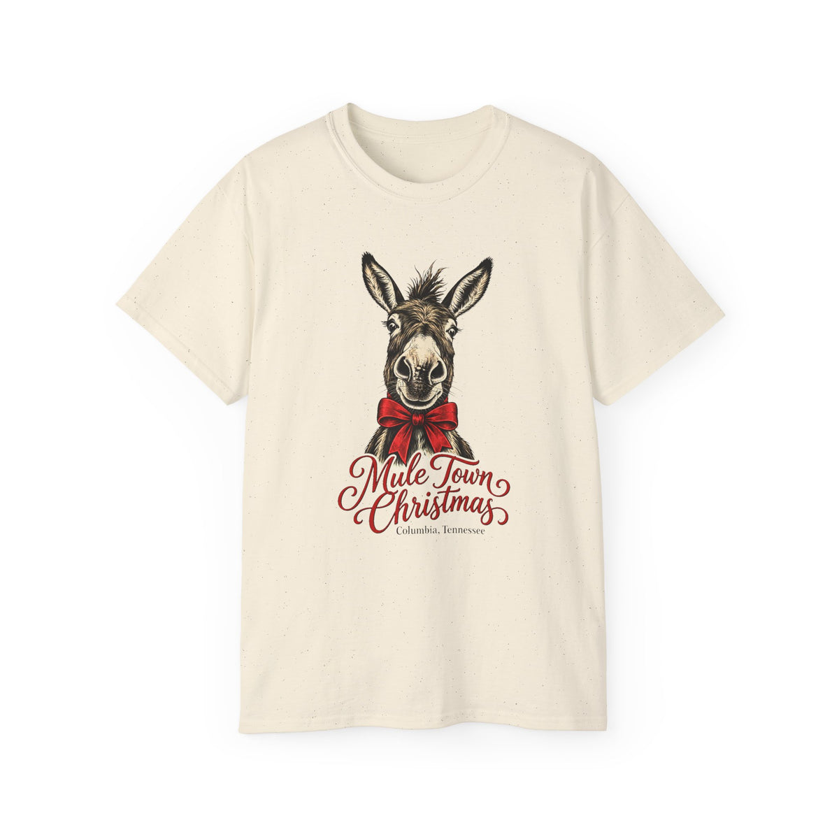Christmas Mule T‑Shirt - "Mule Town Christmas" Holiday Donkey Tee