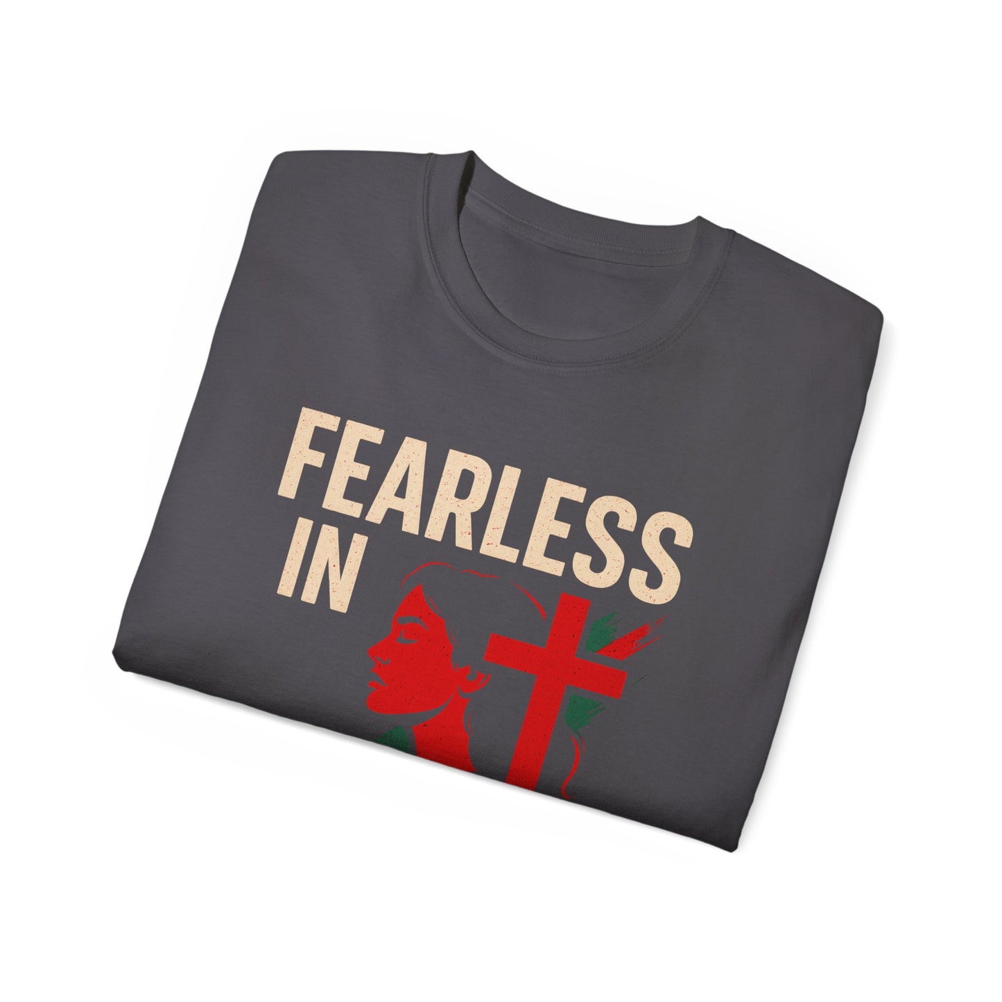 Fearless in Faith Tee, Inspirational T-Shirt, Gifts for Her, Christian Apparel, Faith-Based Wear, Unisex Cotton Tee