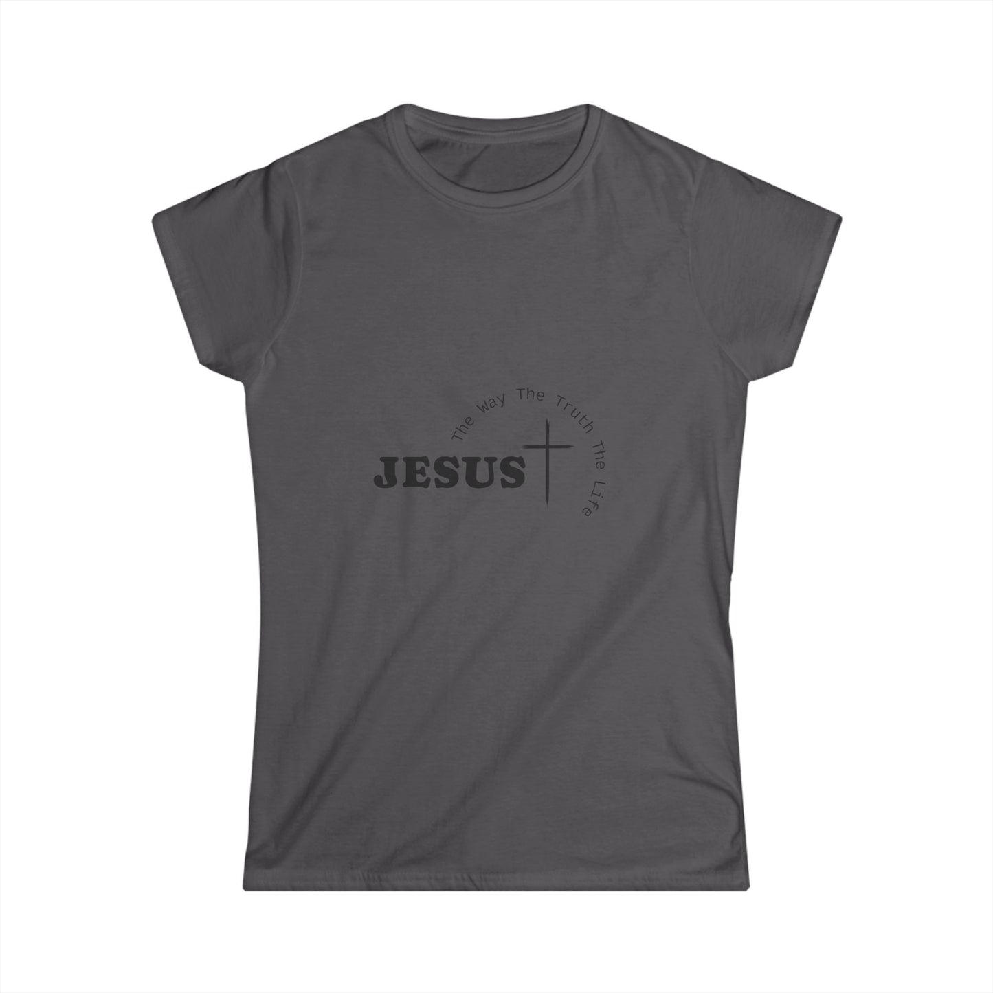 Women's Softstyle Cute Tee - Jesus, The Way, The Truth, The Life