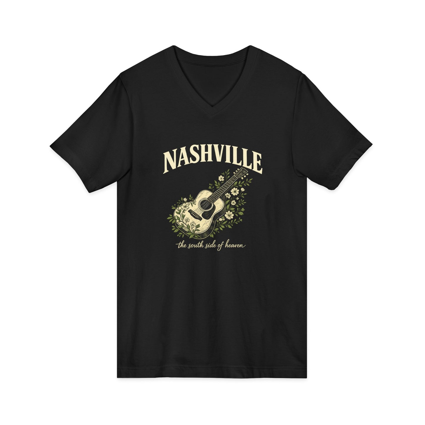 Nashville South Side Of Heaven - V-Neck Acoustic Music City Shirt
