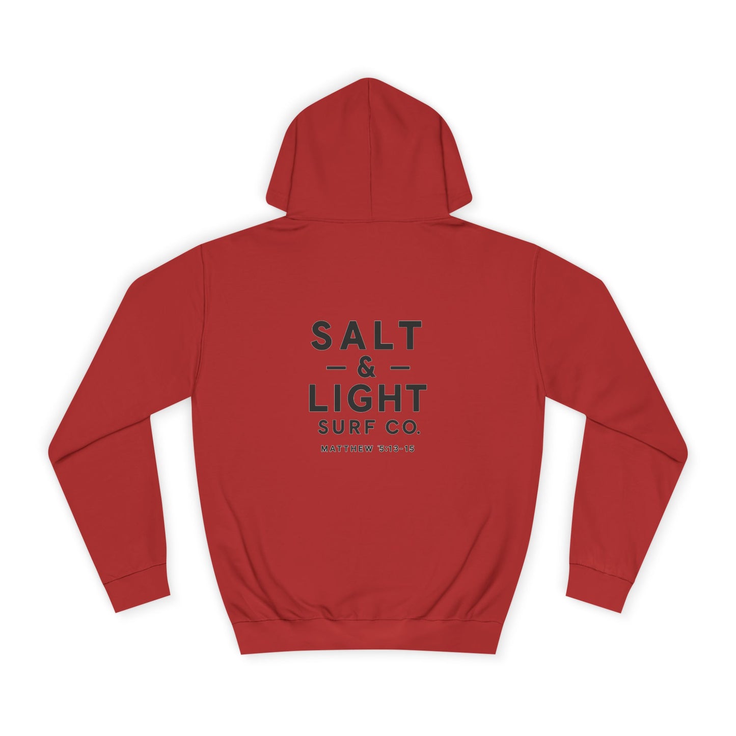 Salt and Light  Surf Co - Unisex College Hoodie, Cozy University Sweatshirt, Surf-Inspired Hoodie, Casual College Apparel, Faith-Based Surf Gear, Gift for Students