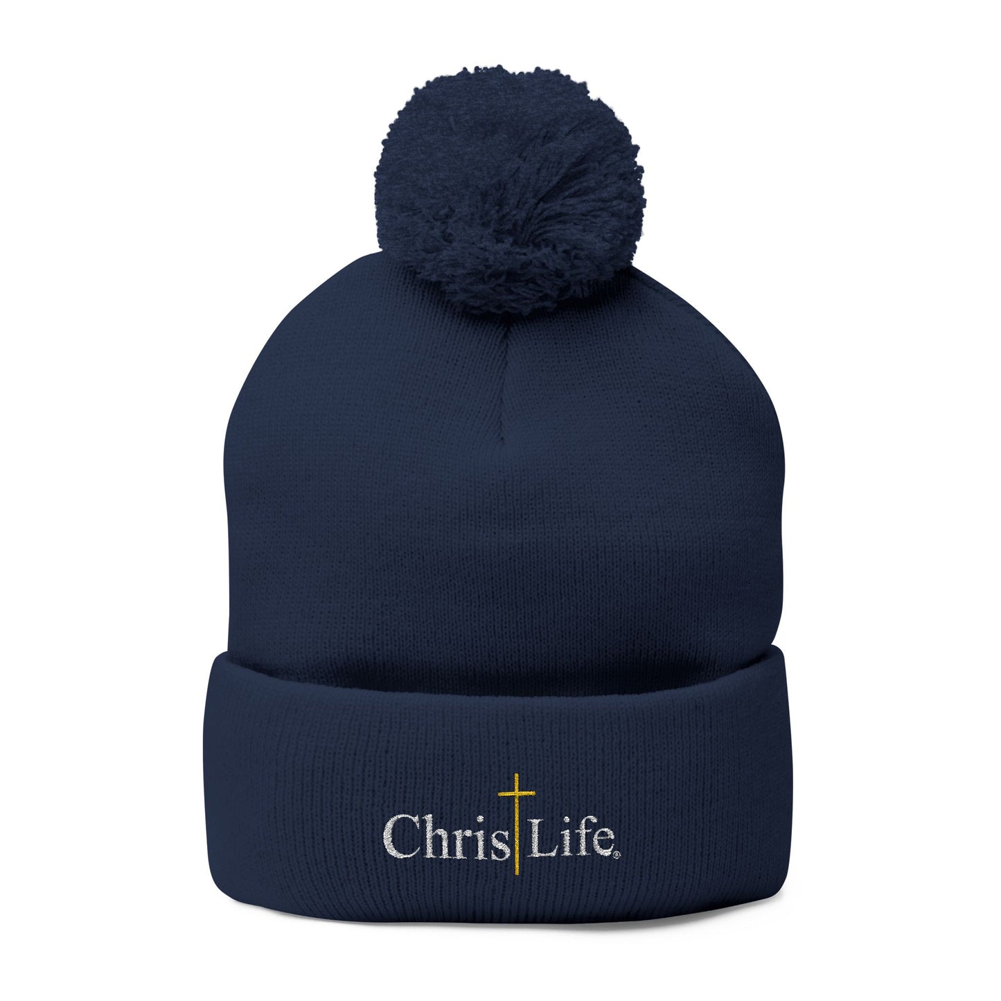 Cozy Embroidered Pom-Pom Knit Winter Beanie - ChristLife