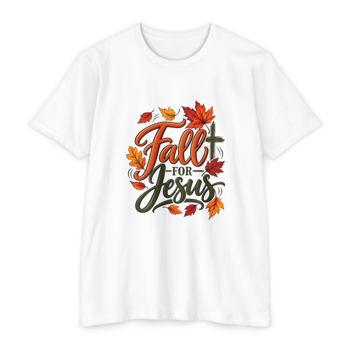 Fall for Jesus T-Shirt — Autumn Leaves Christian Tee