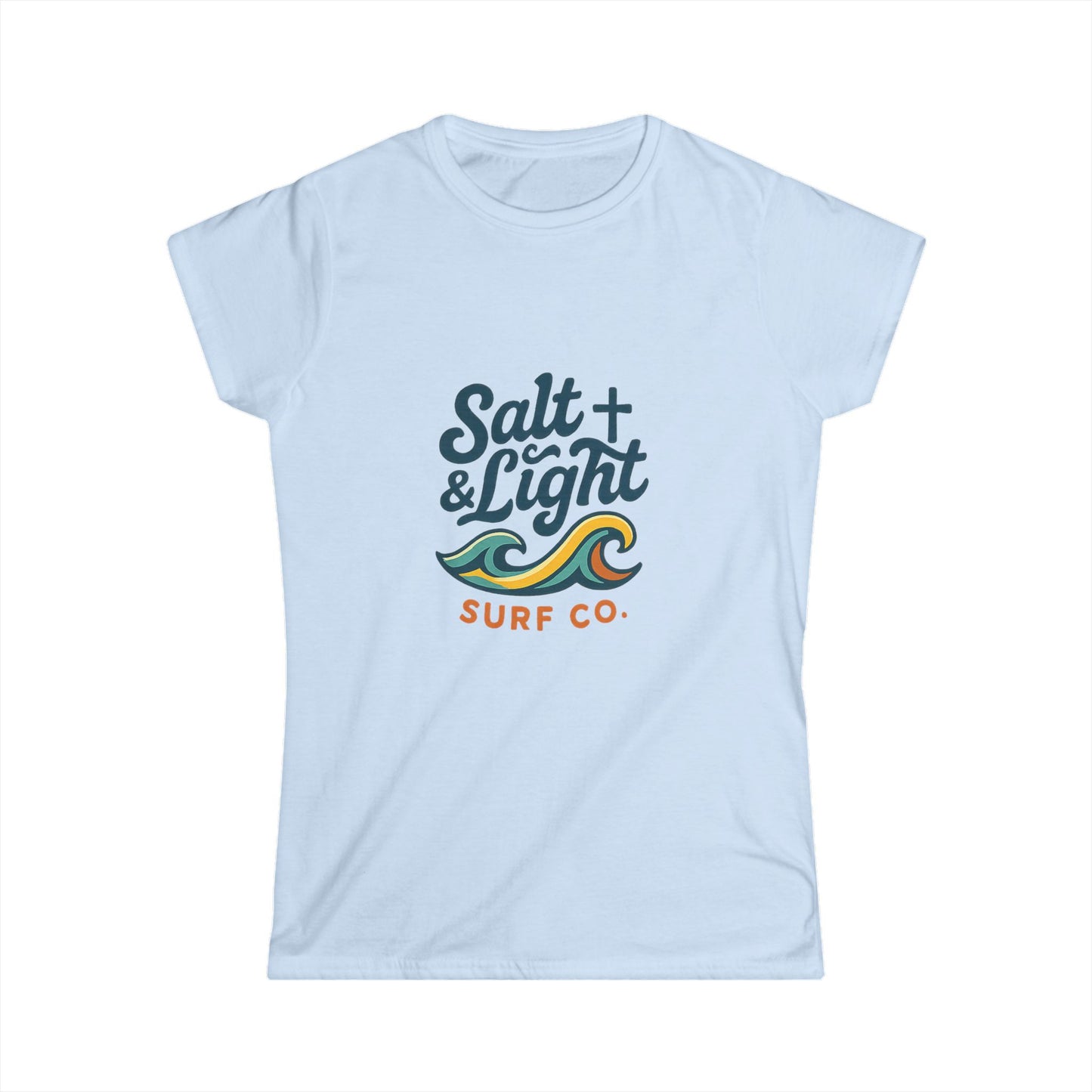 Salt & Light Surf Co. Women's Tee — Coastal Wave Graphic Shirt