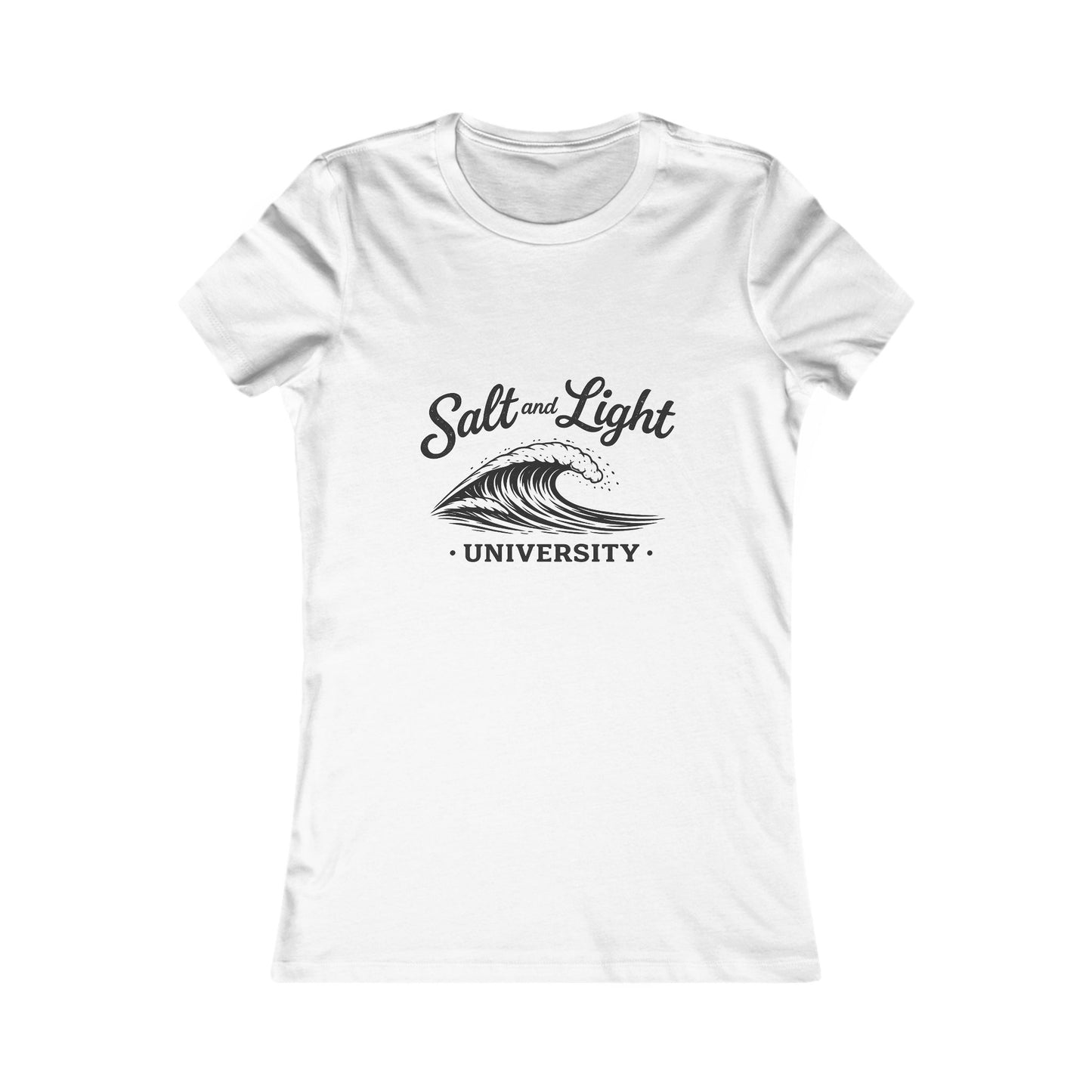 Salt and Light University Women's Tee – Vintage Surf Wave Graphic Shirt
