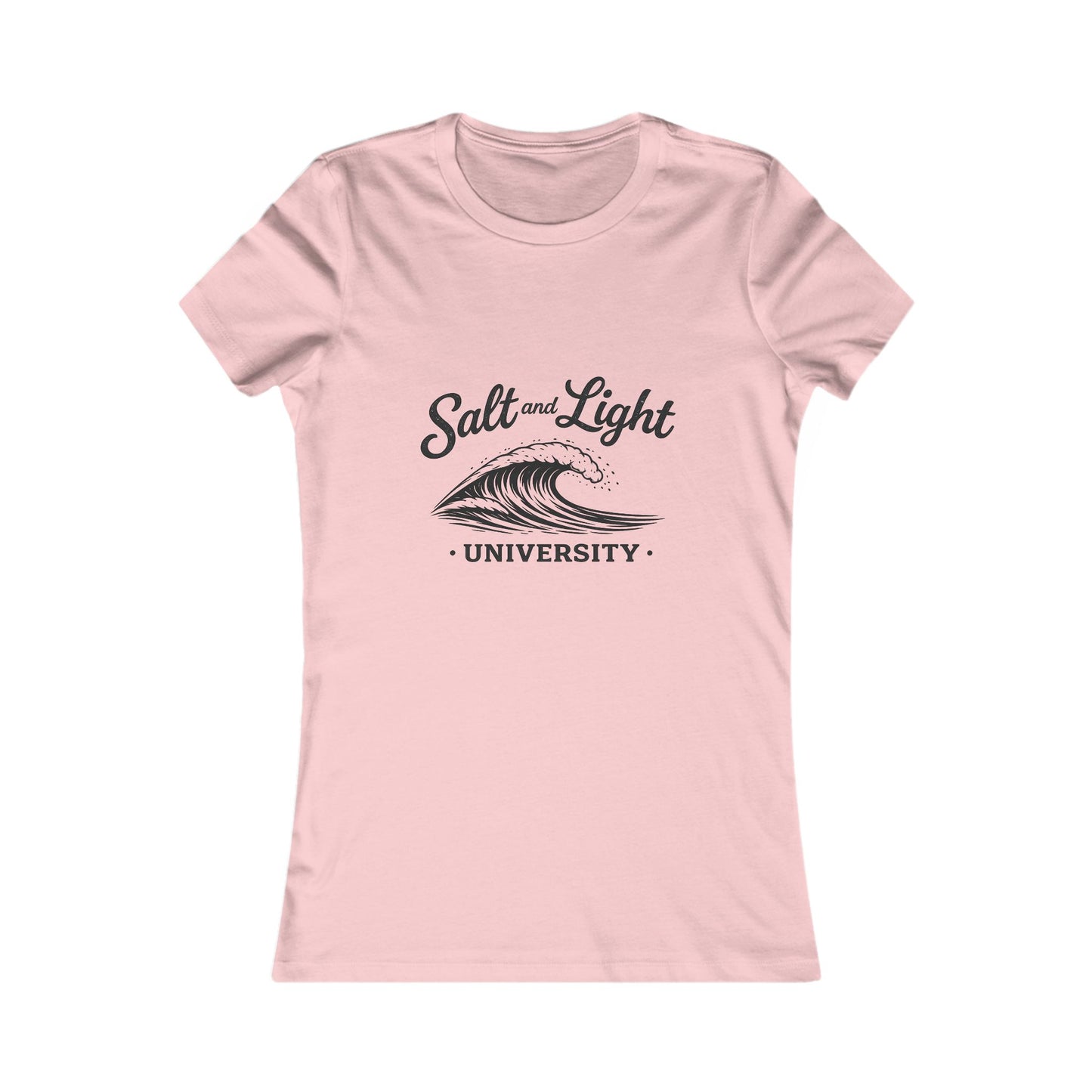 Salt and Light University Women's Tee – Vintage Surf Wave Graphic Shirt