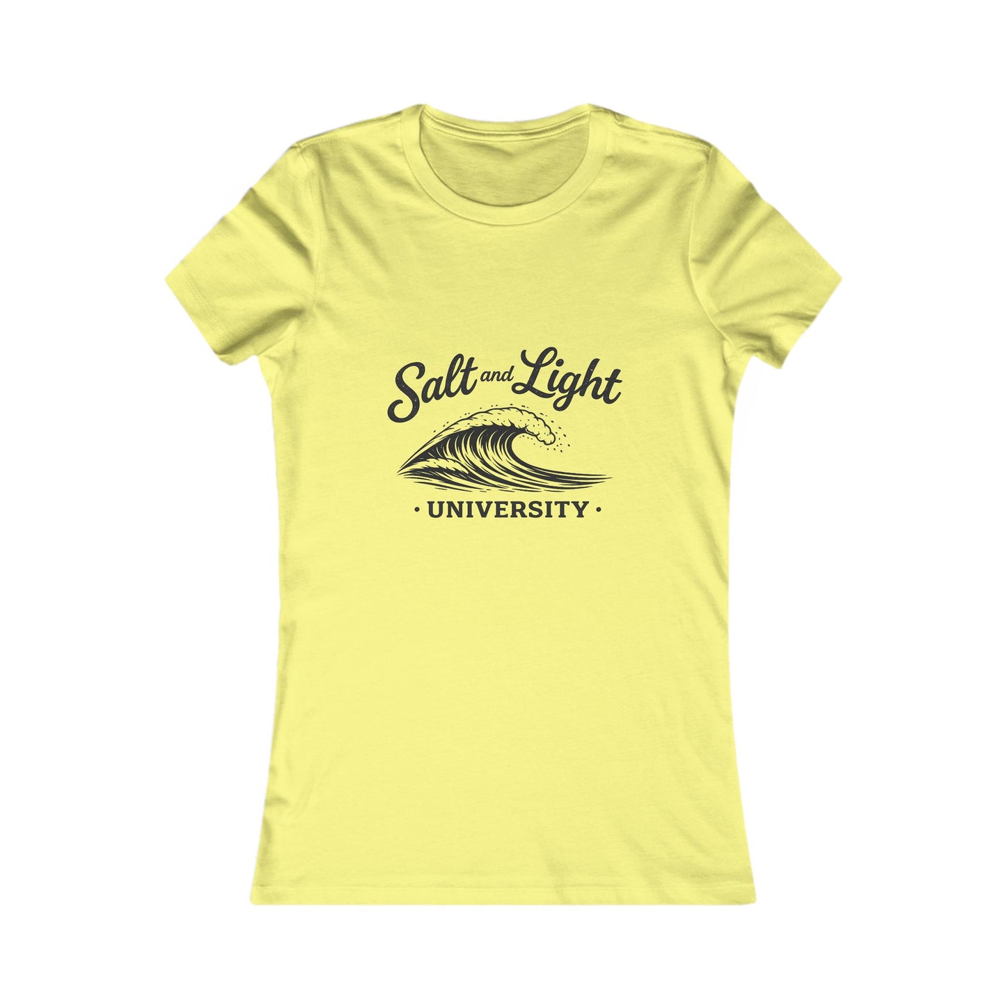 Salt and Light University Women's Tee – Vintage Surf Wave Graphic Shirt
