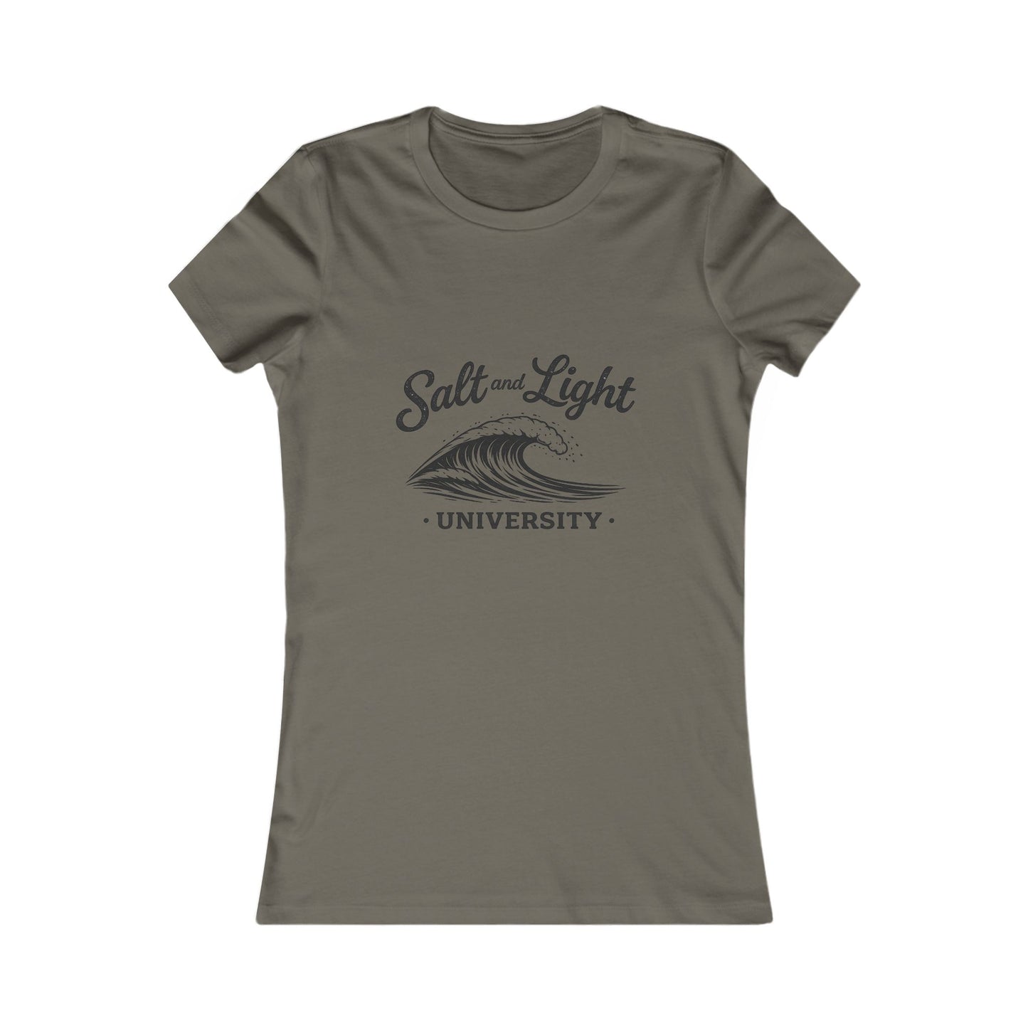 Salt and Light University Women's Tee – Vintage Surf Wave Graphic Shirt