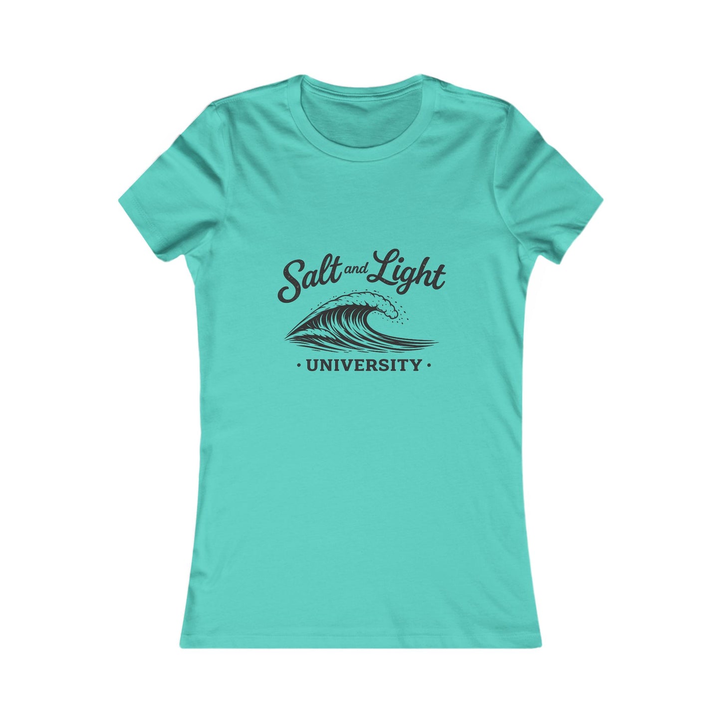 Salt and Light University Women's Tee – Vintage Surf Wave Graphic Shirt