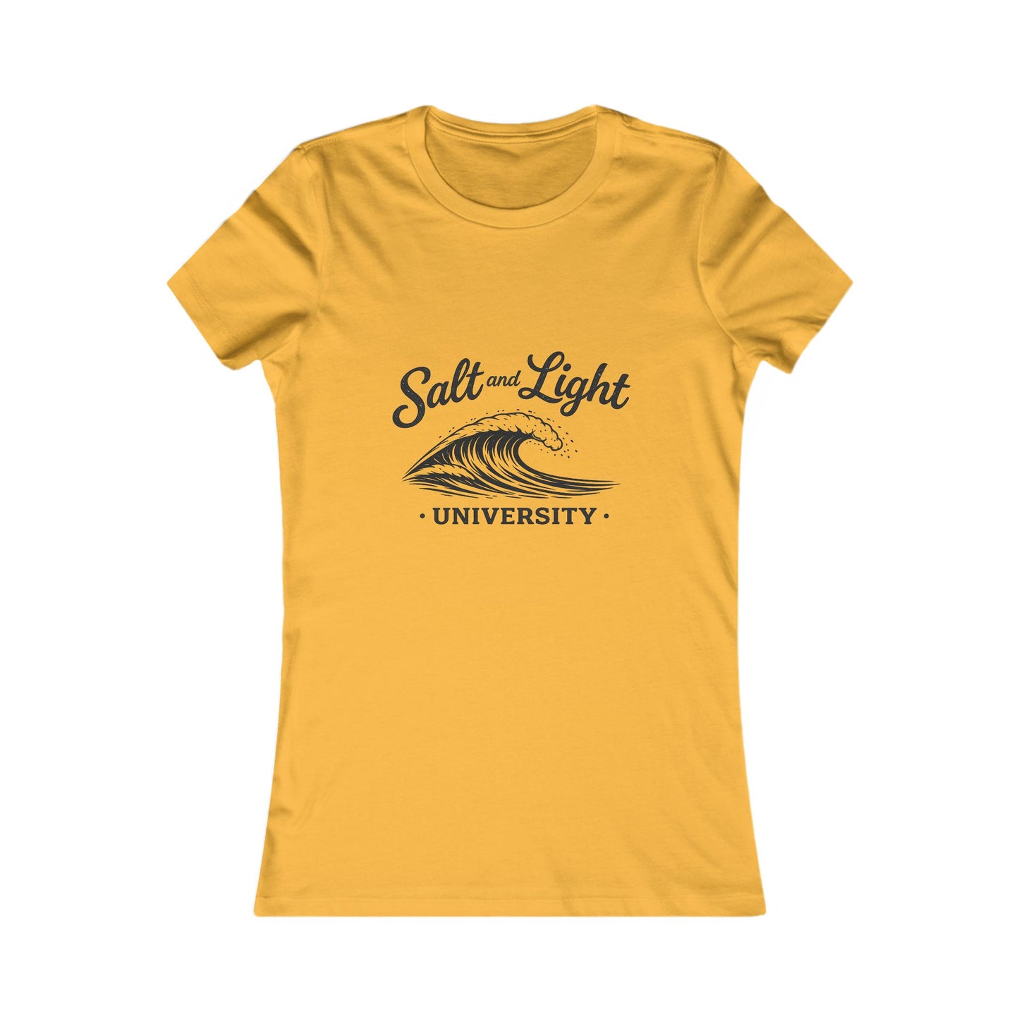 Salt and Light University Women's Tee – Vintage Surf Wave Graphic Shirt