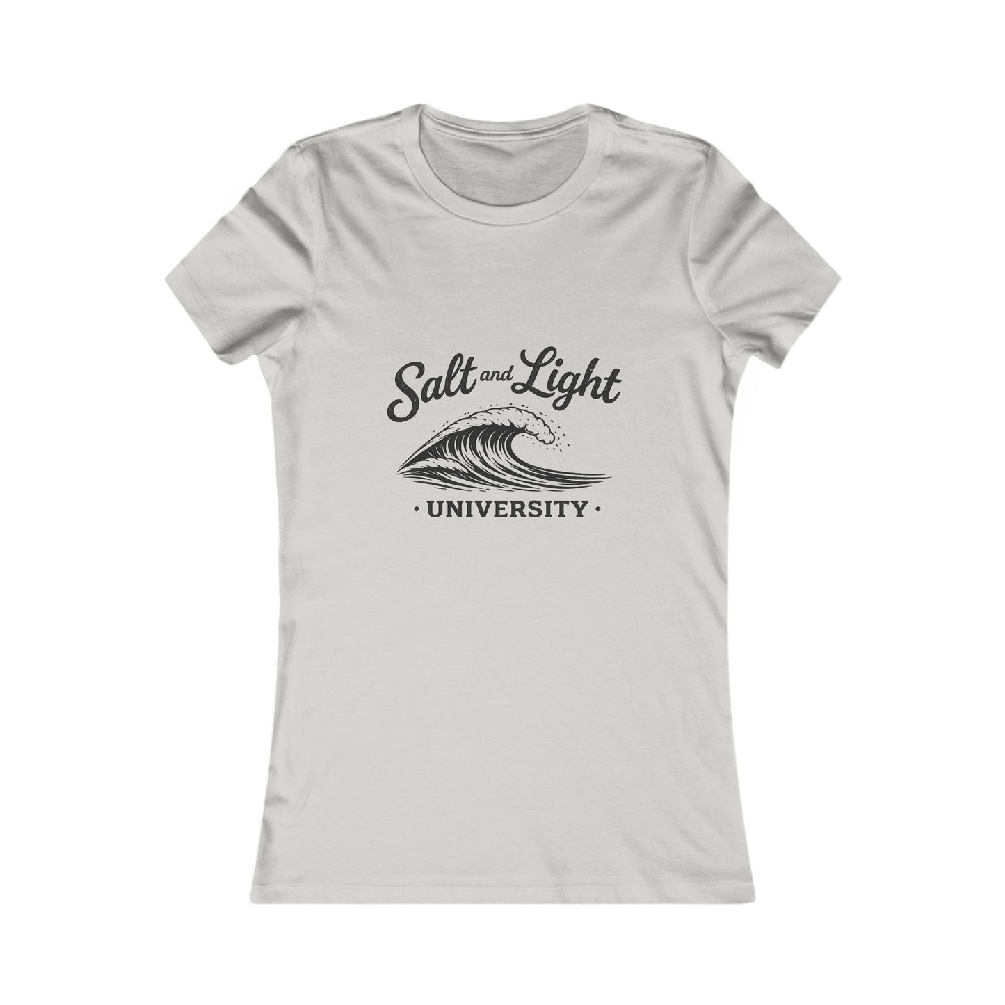 Salt and Light University Women's Tee – Vintage Surf Wave Graphic Shirt