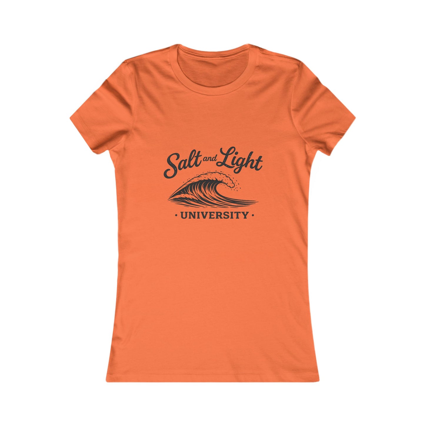 Salt and Light University Women's Tee – Vintage Surf Wave Graphic Shirt
