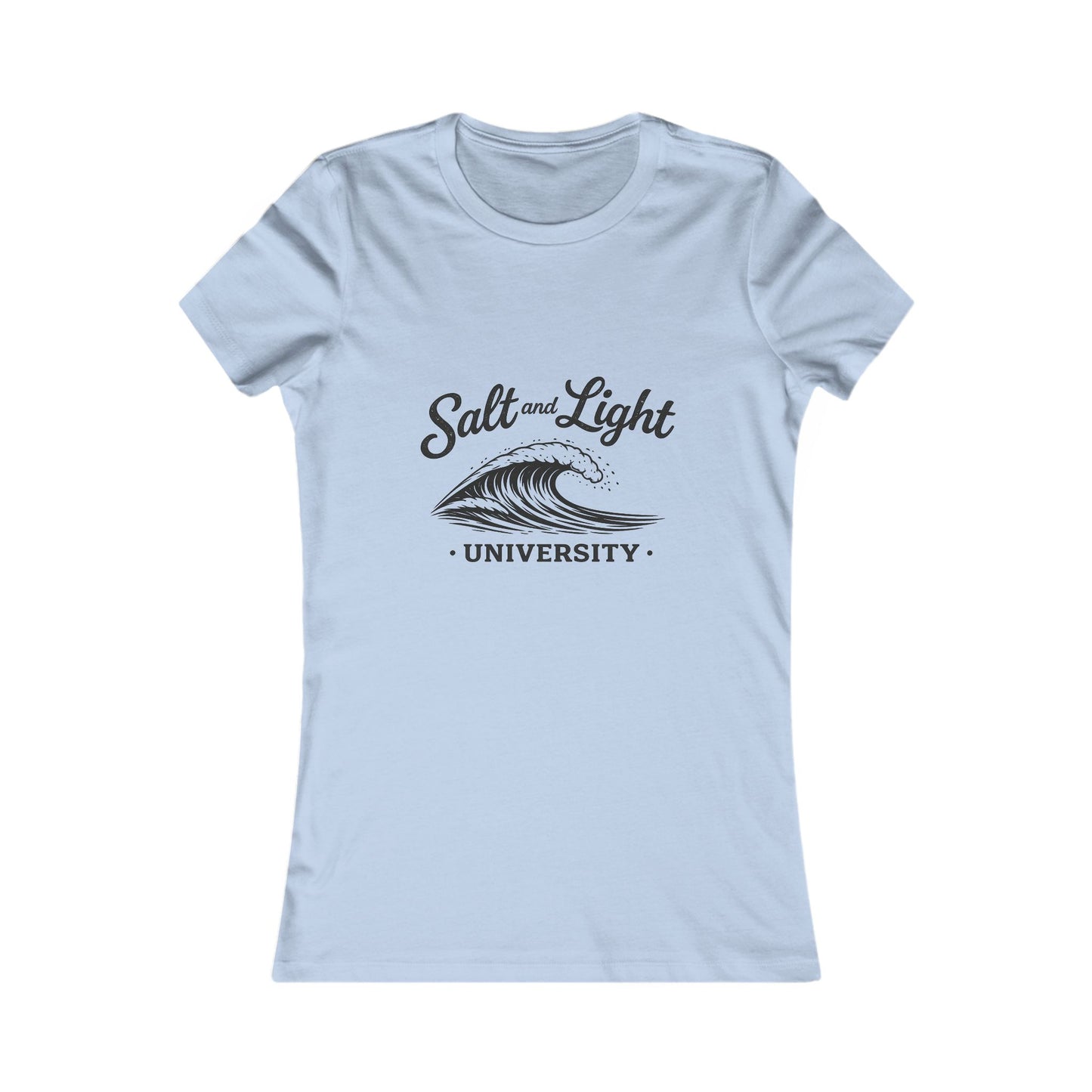 Salt and Light University Women's Tee – Vintage Surf Wave Graphic Shirt