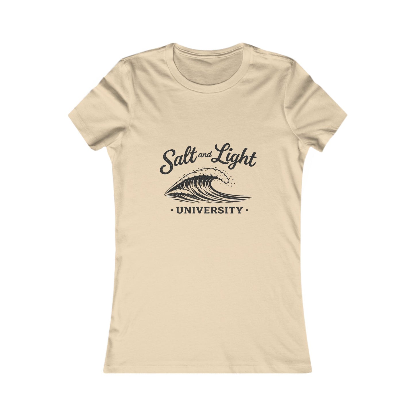 Salt and Light University Women's Tee – Vintage Surf Wave Graphic Shirt