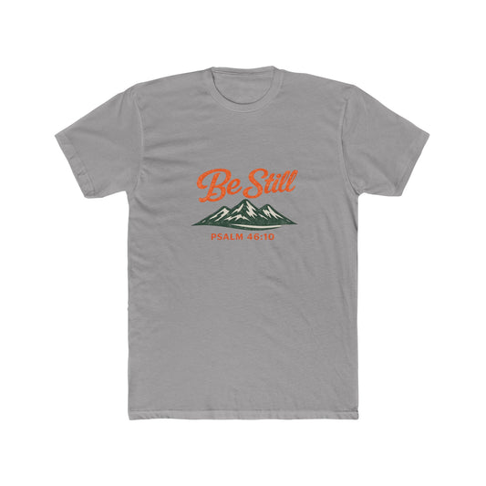 Be Still Psalm 46:10 Vintage Ink Wash T-Shirt — Mountain Christian Faith Tee - Unisex