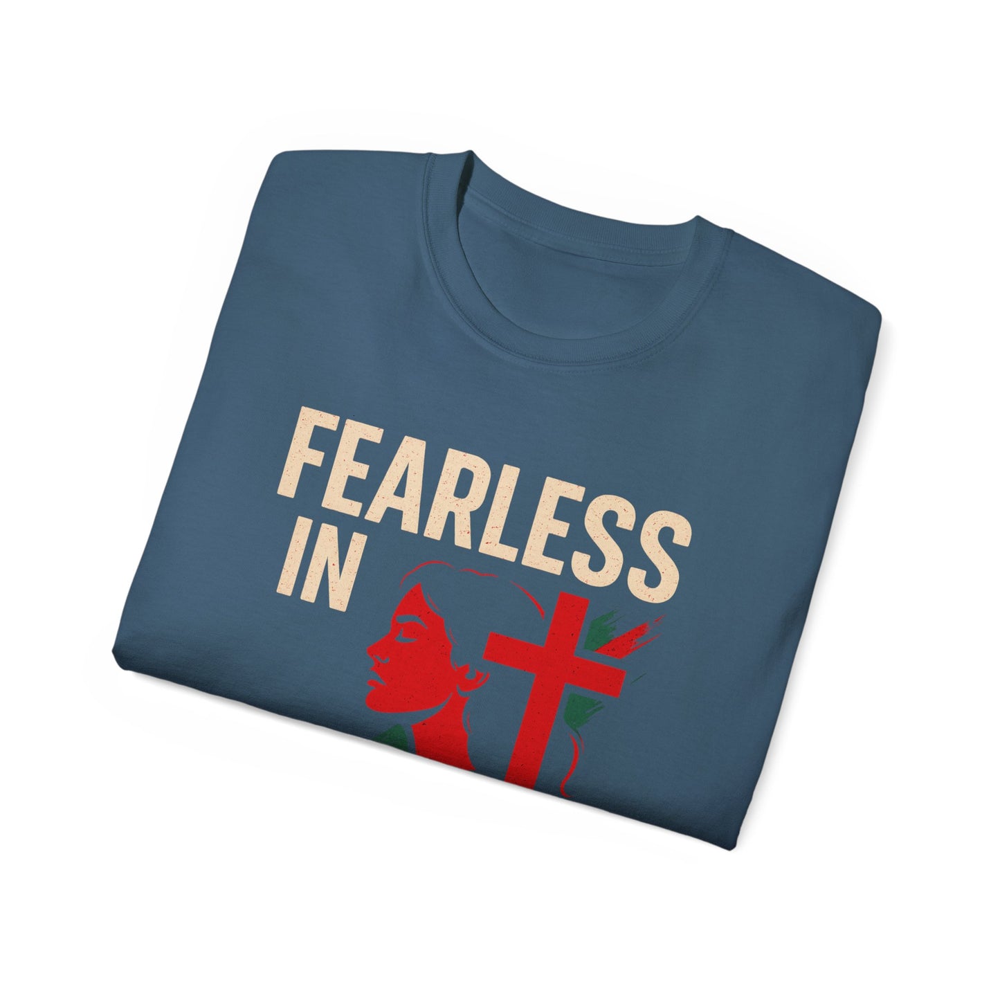 Fearless in Faith Tee, Inspirational T-Shirt, Gifts for Her, Christian Apparel, Faith-Based Wear, Unisex Cotton Tee