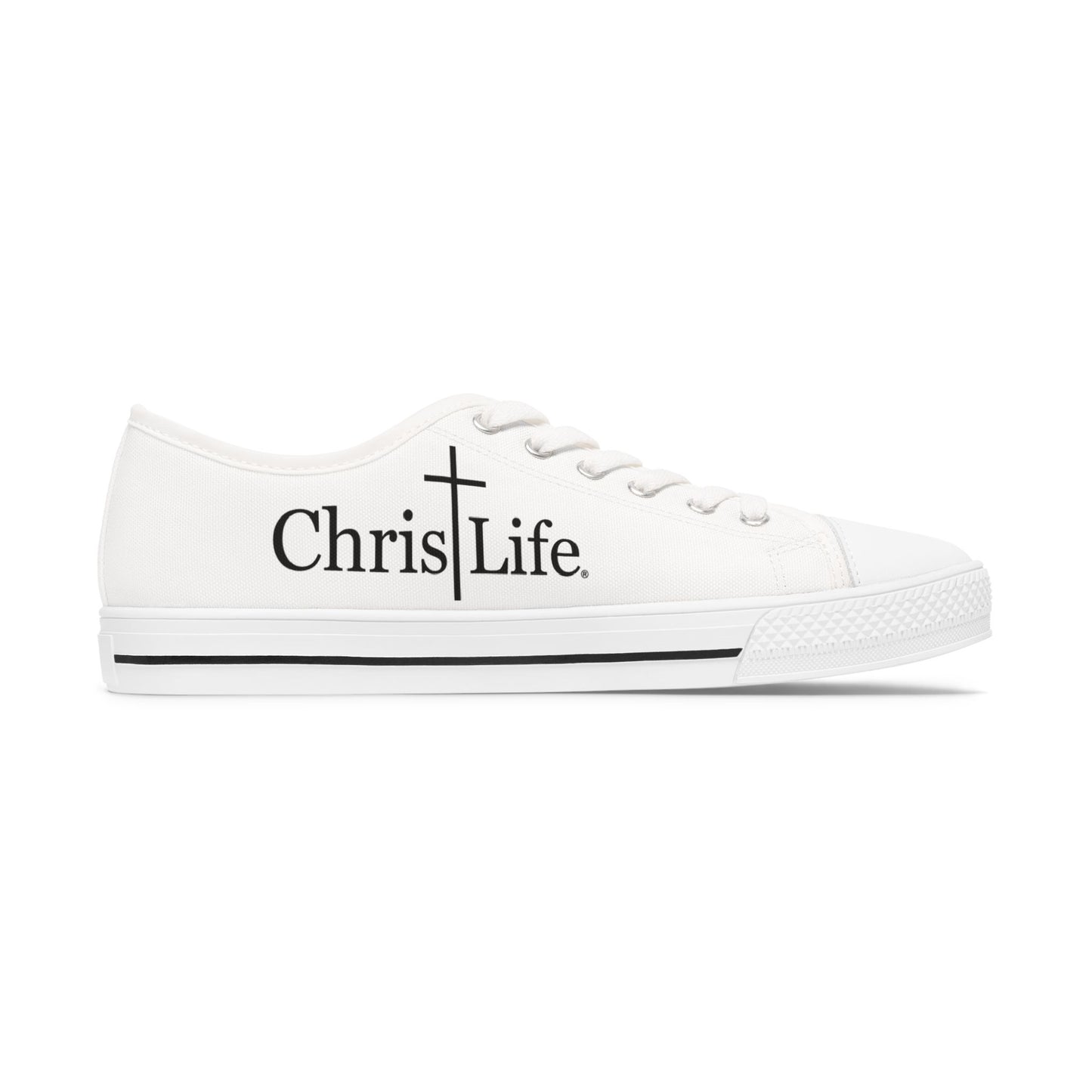 Women's Low Top Sneakers - Black and White ChristLife
