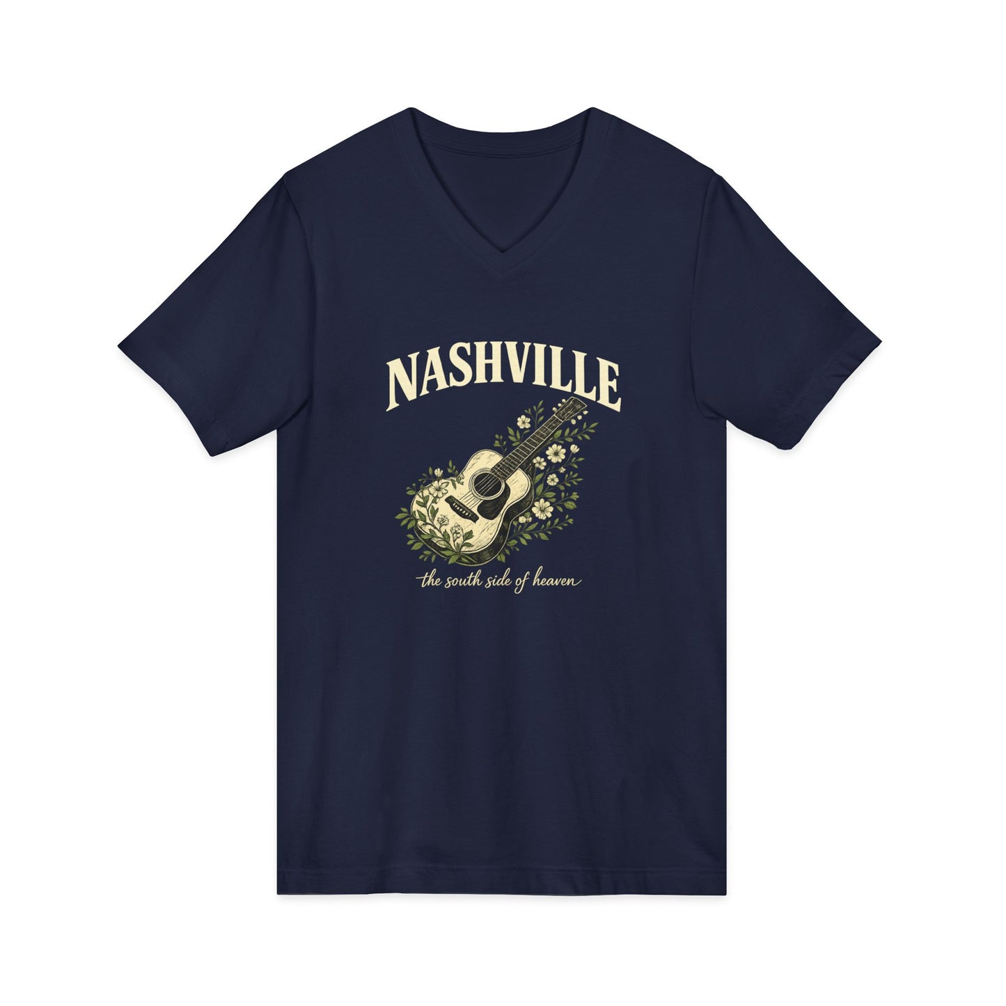 Nashville South Side Of Heaven - V-Neck Acoustic Music City Shirt