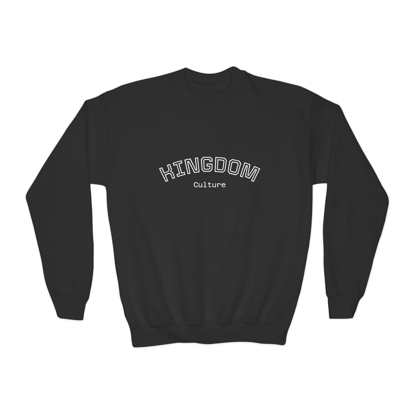 Youth Crewneck Sweatshirt - Cozy Kingdom Culture Pullover, Perfect for Kids & Teens, Great for Everyday Wear, Gifts, Casual Outfits