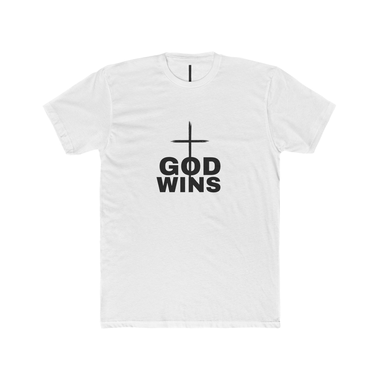 Faith-Inspired Unisex Crew Tee - God Wins Shirt, Christian T-Shirt, Inspirational Outfit, Religious Gift, Casual Wear