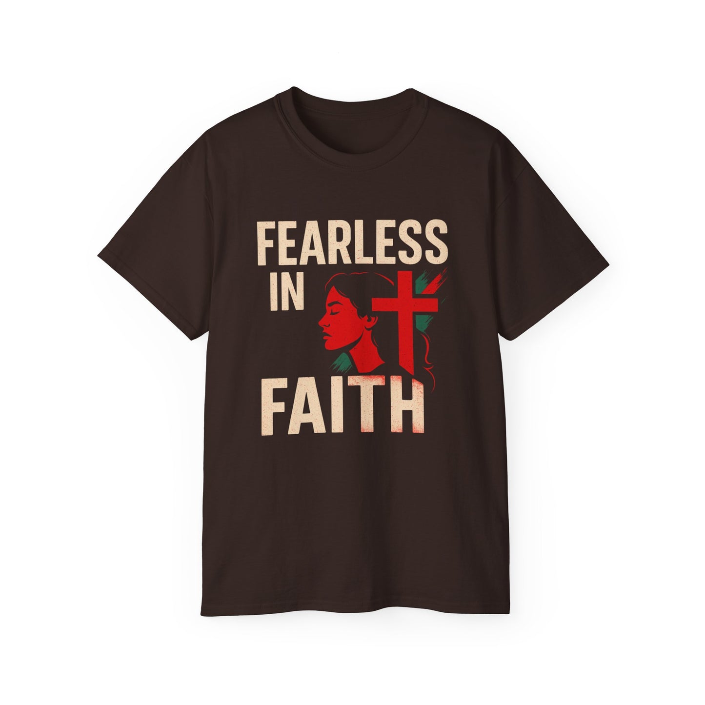 Fearless in Faith Tee, Inspirational T-Shirt, Gifts for Her, Christian Apparel, Faith-Based Wear, Unisex Cotton Tee