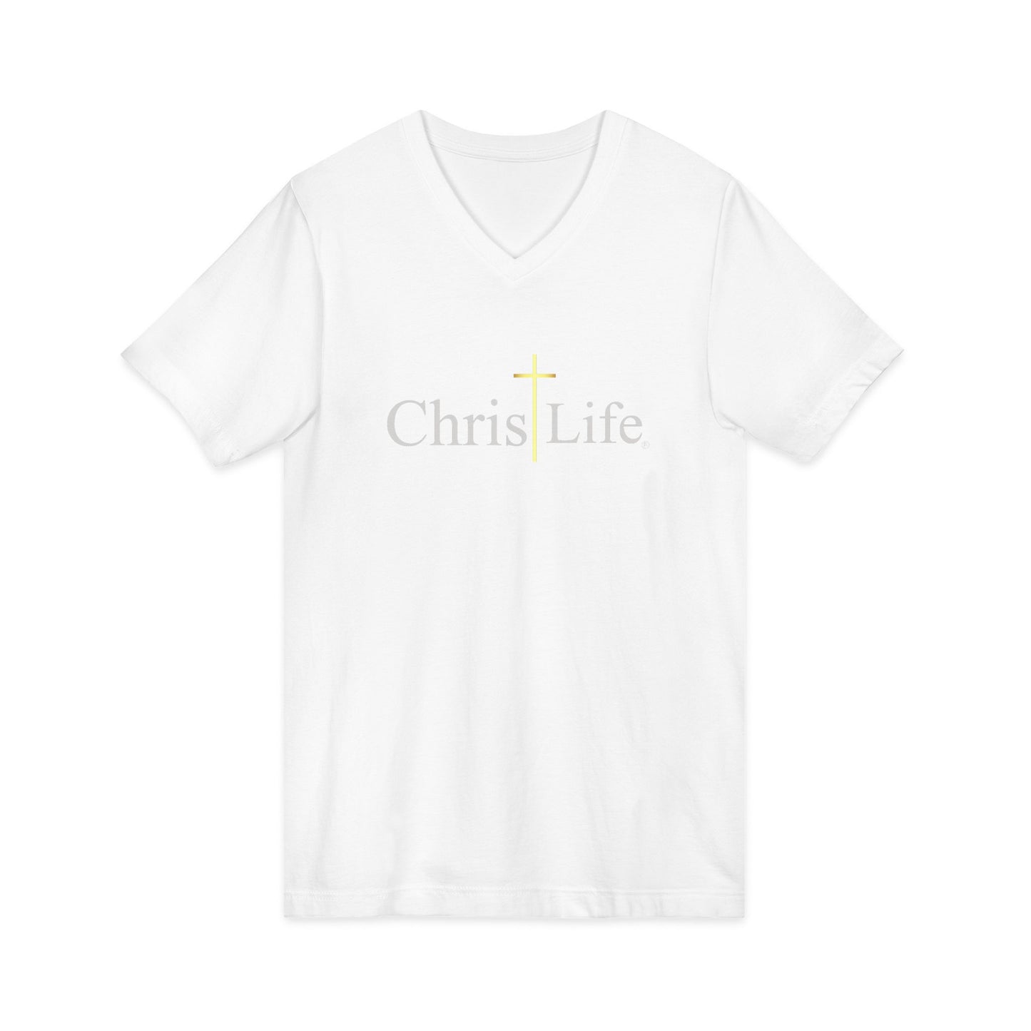 ChristLife, Christian V-Neck Tee | Inspirational Shirt for Faith, Casual Wear, Unisex